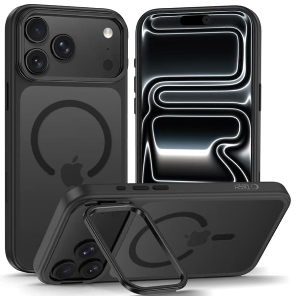 Tech-Protect Mobilskal För iPhone 18 Pro Max Magsafe Magstand - Matte Svart