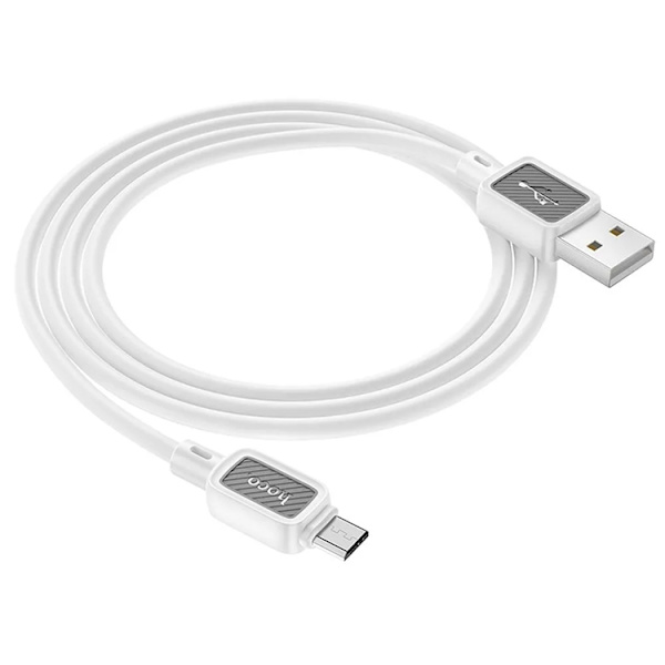 Hoco USB-A Till Micro-USB Kabel 1m - Vit Vit