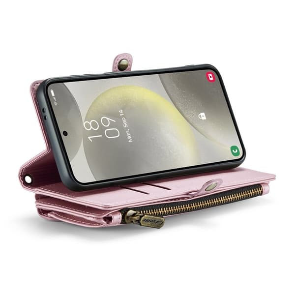 CASEME Plånboksfodral Konstläder för Samsung Galaxy S24 - Rosa