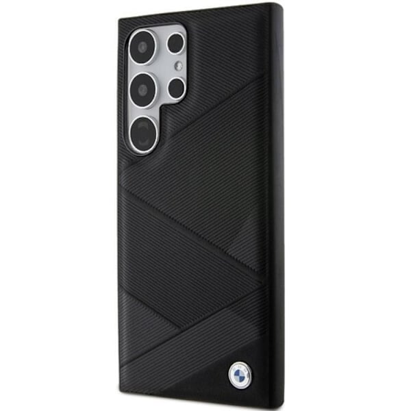 BMW Galaxy S24 Ultra Mobilskal Signature Crossing Line Pattern Svart
