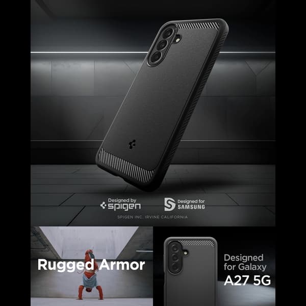 Spigen Mobilskal För Galaxy A27 Rugged Armor - Matte Svart Svart