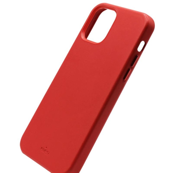 Puro Sky Läder Mobilskal iPhone 12 & 12 Pro - Röd Röd
