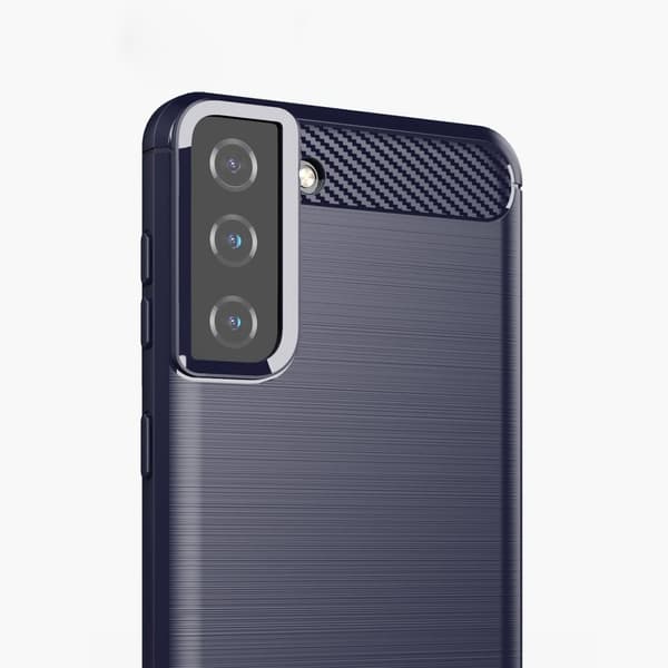 Carbon Flexible TPU skal till Samsung Galaxy S21 Plus 5G - Blå Blå
