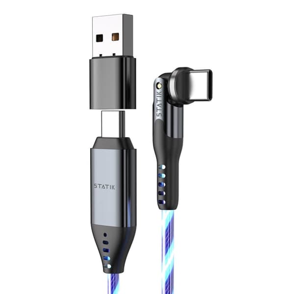 STATIK-kabel PowerPivot Pro Glødende LED USB-C Til USB-C 1m