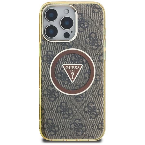 Guess Mobilskal till iPhone 16 Pro Max Magsafe Glitter - Brun Brun
