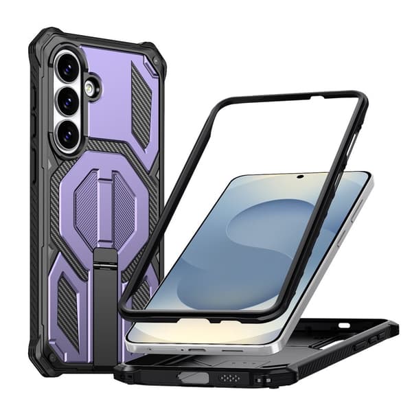 Mobilskal för Samsung Galaxy S26 Plus Magnetiskt TPU + PC Kickstand - Lila