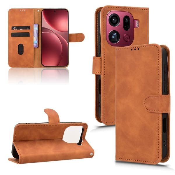 Oppo Find X9 Pro 5G Plånboksfodral Konstläder Skydd - Brun