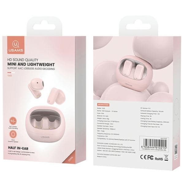 USAMS In-Ear øretelefoner Bluetooth TWS TD-serien - Hvid Vit