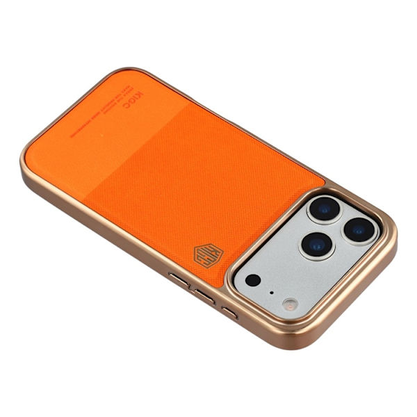 KIGC Mobilskal till iPhone 17 Pro Electroplating PC + TPU + PU - Orange Orange