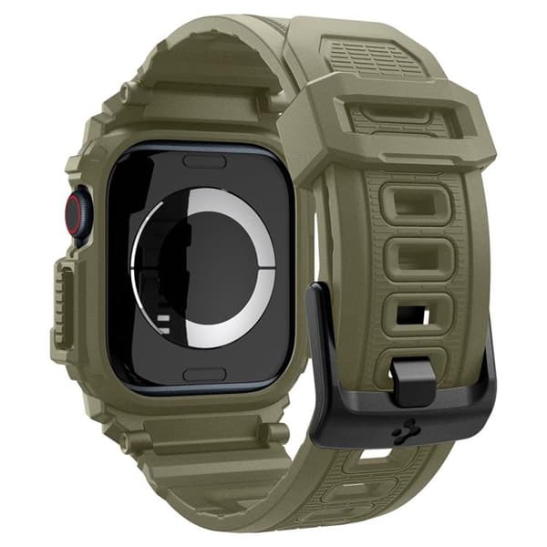 Spigen Apple Watch 46mm Series 10 Armband Rugged Armor Pro Grön