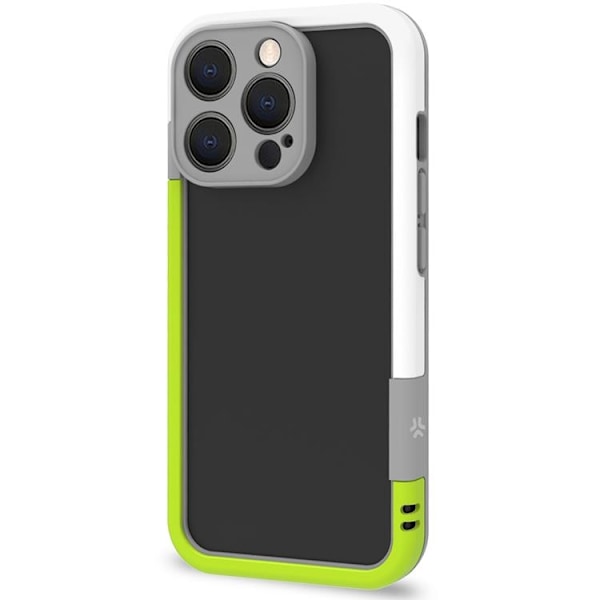 Celly Mobilskal till iPhone 16 Pro Bumper - Vit/Limegrön Gul