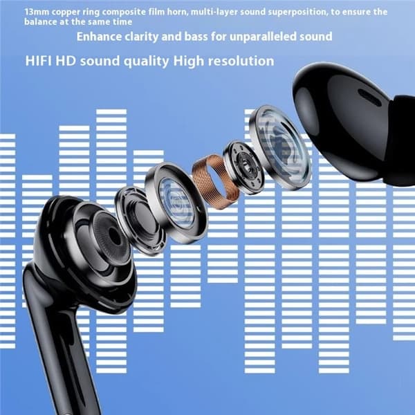 Lenovo TWS In-Ear Bluetooth Hörlurar Erazer Svart