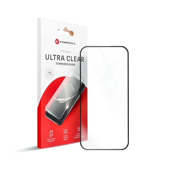 Forcell Galaxy S25 Edge Härdat Glas Skärmskydd Ultra Clear Svart