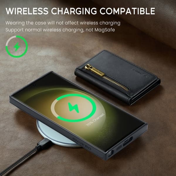DG.MING M5 Plånboksfodral för Samsung Galaxy S24+ - Svart