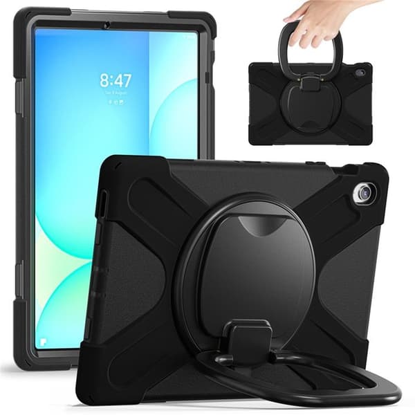 Mobilskal till Galaxy Tab S10 FE Plus Kickstand Handle Grip - Svart Svart