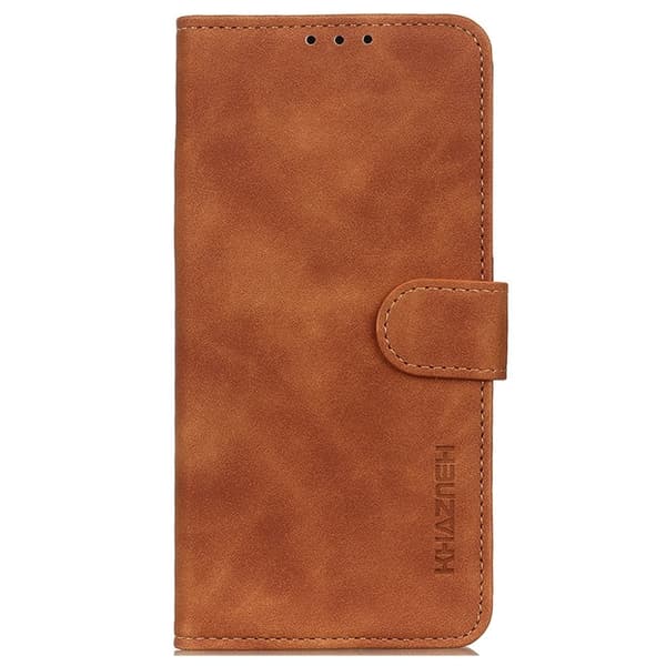 KHAZNEH OnePlus 13R 5G Plånboksfodral Konstläder Retro Textur - Brun