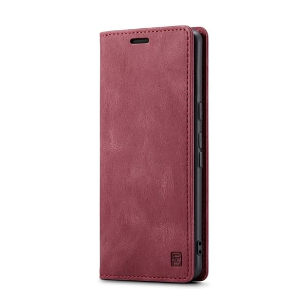 AUTSPACE Google Pixel 8 Pro Wallet Fodral KonstLäder - Röd