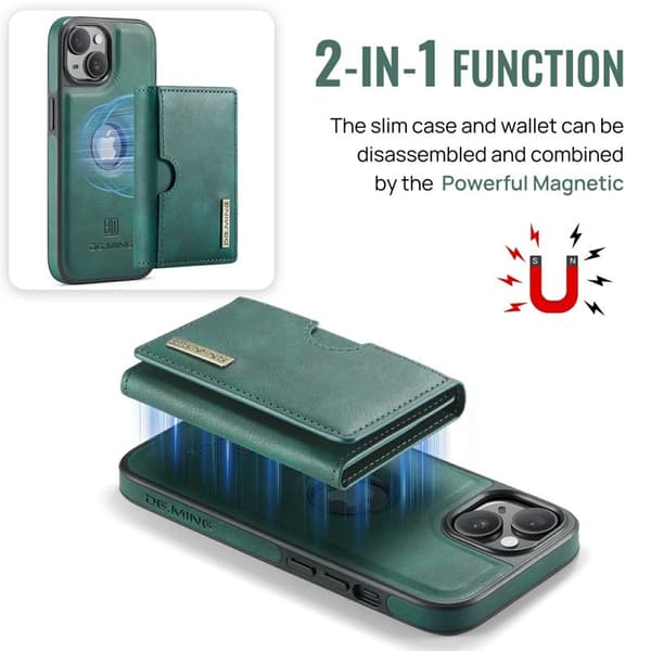 DG.MING M6 Series Mobilskal till iPhone 15 Magnetiskt Grön