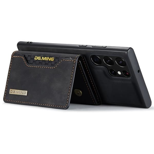 DG.MING 2-in-1 Plånboksfodral Samsung Galaxy S22 Ultra - Svart