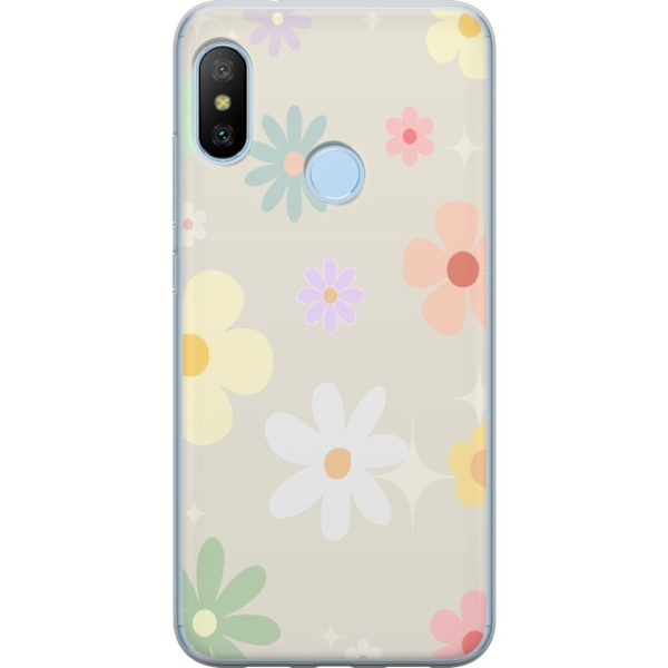 Mobilskal till Xiaomi Mi A2 Lite med fejdande blommor