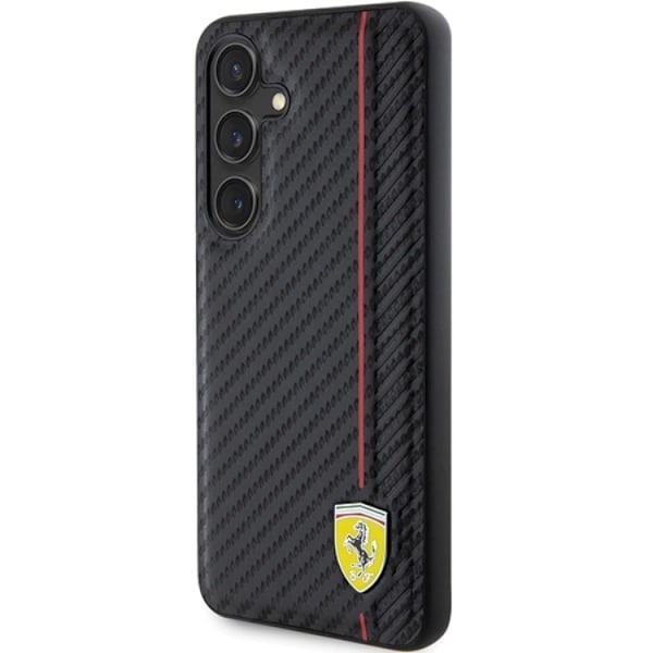 Ferrari Galaxy S24 Plus Mobilskal Carbon Printed Line - Svart Svart