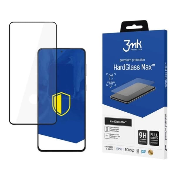 3MK Galaxy S21 5G Härdat glas Skärmskydd Max Black