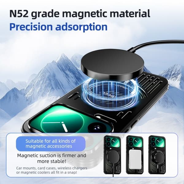 ABEEL Xiaomi 17 Magnetisk Kylskal MagSafe TPU + PC Lila