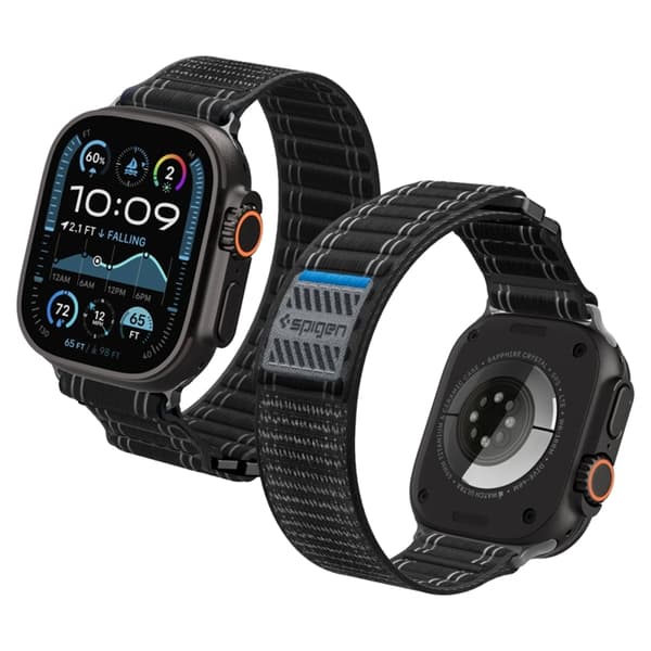 Spigen Apple Watch (44/45/46/49mm) Armbånd WBF0 - Sort Svart