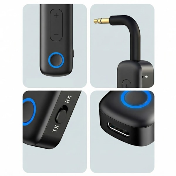 Tech-Protect Aux Adapter Bluetooth Ultraboost AU02 - Svart Svart