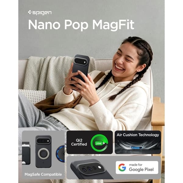 Spigen Mobilskal För Google Pixel 11 Pro XL Magsafe Nano Pop - Svart Sesame