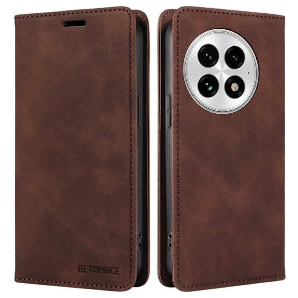 BETOPNICE 003 för OnePlus 13 Plånboksfodral Konstläder - Brun