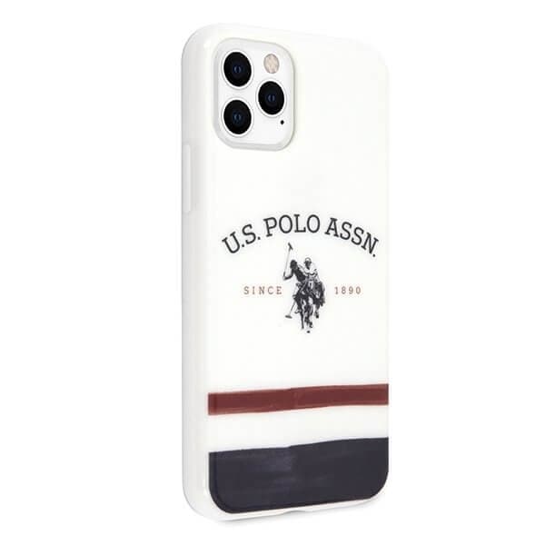 U.S.Polo Assn. Tricolor Pattern Collection iPhone 11 Pro Max Vit White