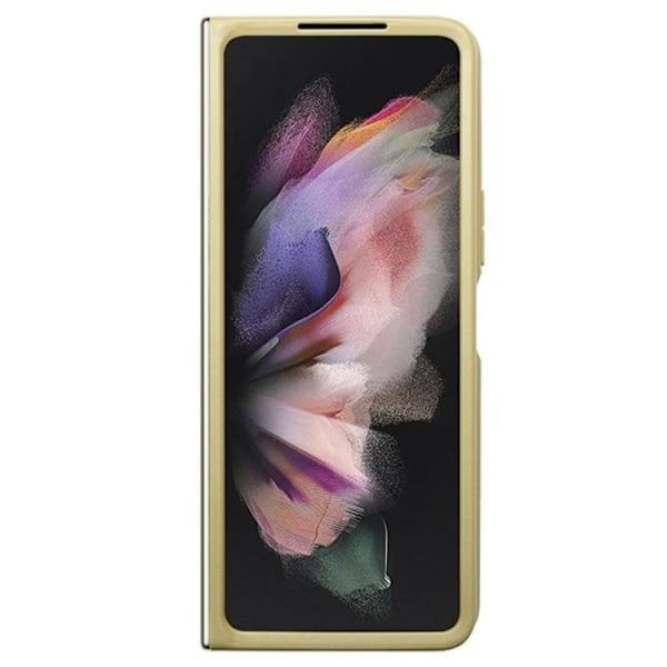 Guess Galaxy Z Fold 5 Mobilskal Læder 4G Triangle Strass - Guld
