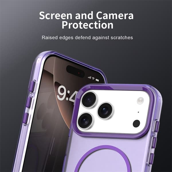 Mobilskal till iPhone 17 Pro MagSafe C-shaped Candy Color - Lila Lila