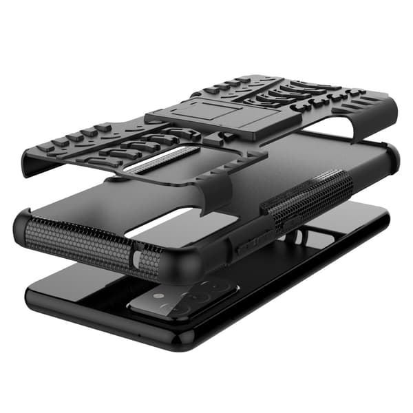 Tyre Kick-Stand Mobilskal till Galaxy A72 5G - Svart Black