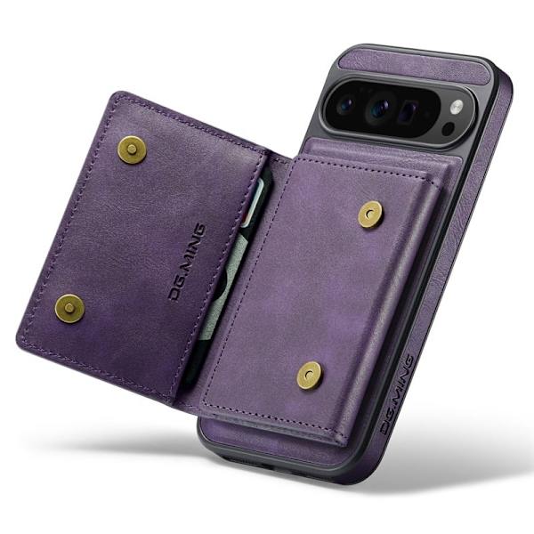 DG.MING Konstläder Plånboksfodral för Google Pixel 10 Pro XL Lila