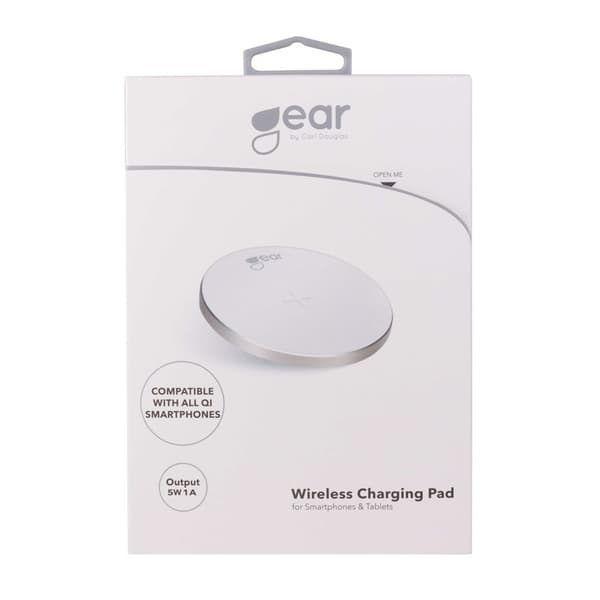 GEAR Trådløs QI-oplader 220V 5W 1A - Hvid White