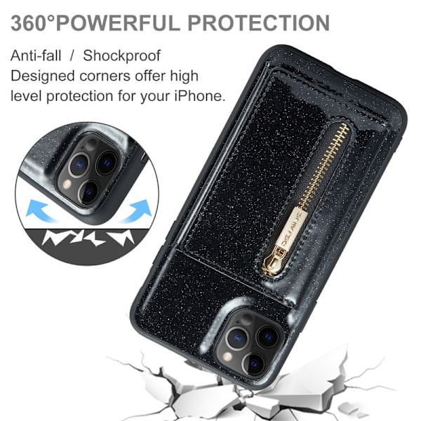 DG.MING M3 Series Mobilskal till iPhone 11 Pro Max Svart 2-i-1 Shockproof
