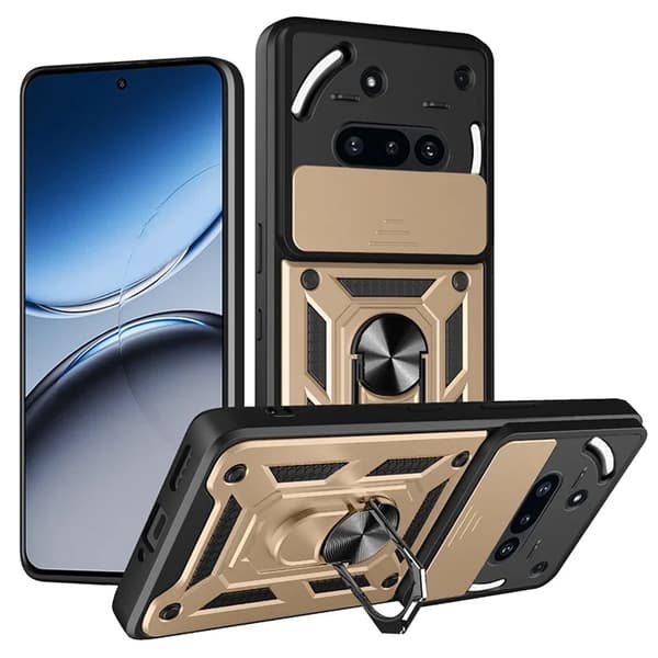 Mobilskal till Nothing Phone (3a) Slide Kamera Kickstand - Brun Brun
