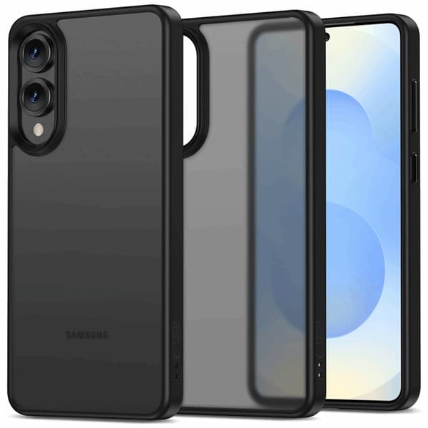 Tech-Protect Telefontaske til Galaxy S25 Edge Magmat - Matt Sort Svart