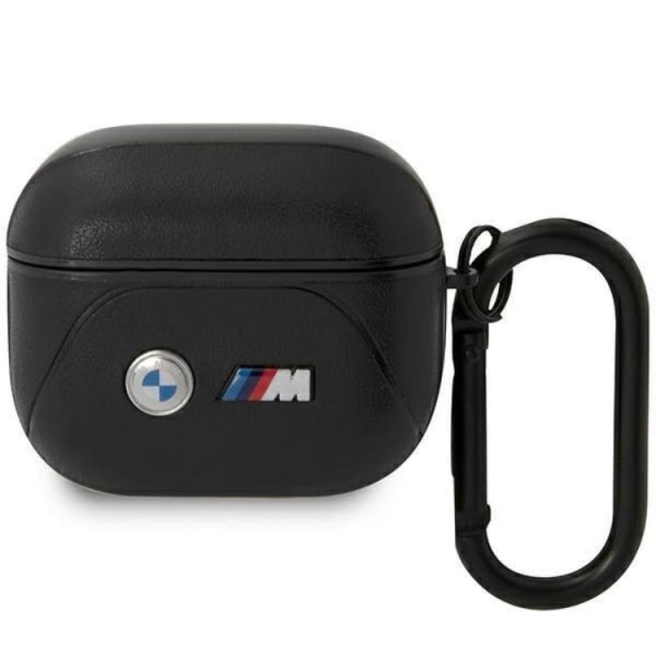 BMW Airpods 3 Cover nahkainen kaareva viiva - musta