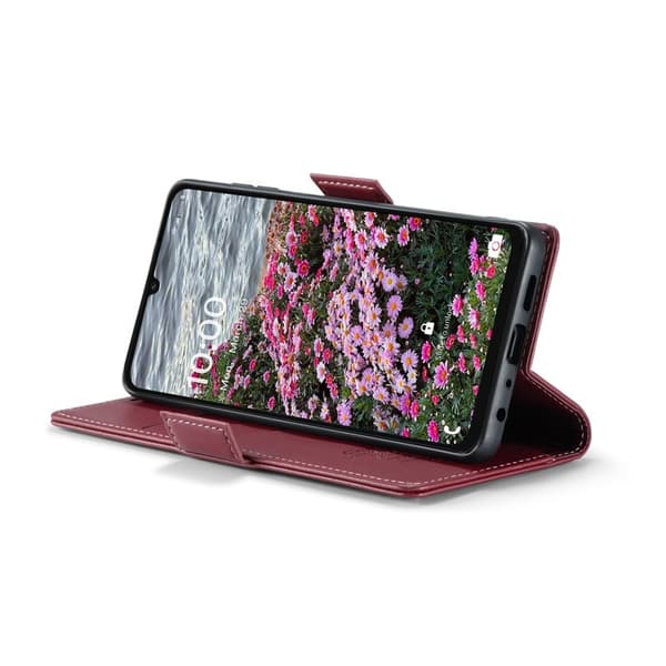 CASEME Plånboksfodral Konstläder för Samsung Galaxy A06 4G - Röd