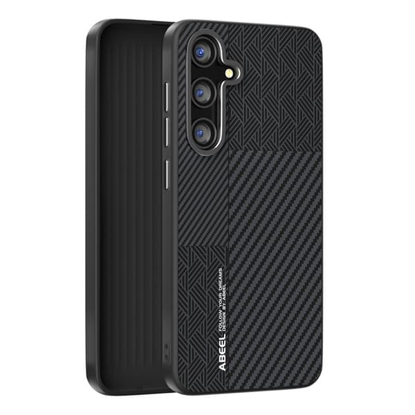 ABEEL Mobilskal till Samsung Galaxy S25 PC TPU Aluminium PU Läder - Textur 1