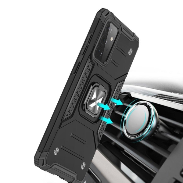 Wozinsky Ring Armor Kickstand Cover Galaxy A72 - Sort Black