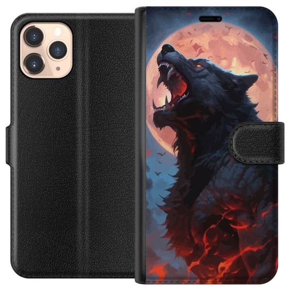 Pung Taske til Apple iPhone 11 Pro med hylende ulv
