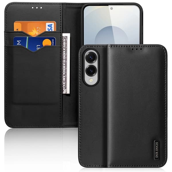 Dux Ducis Galaxy S25 Edge Plånboksfodral Äkta Läder Hivo