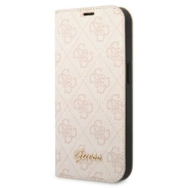 GUESS iPhone 14 Pro Plånboksfodral Vintage Gold Logo - Rosa Rosa