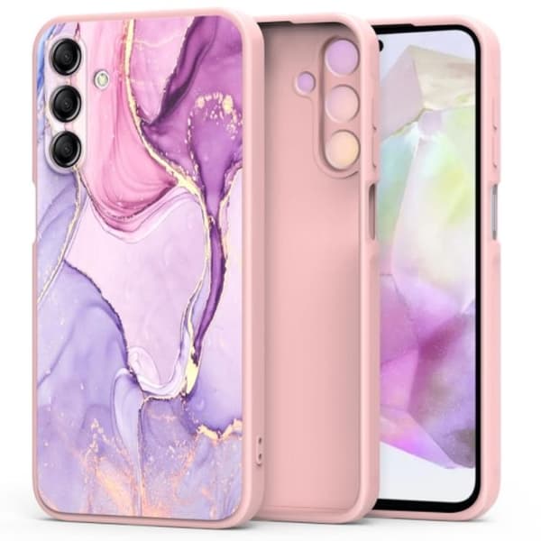 Tech-Protect Mobilskal till Galaxy A55 5G Icon - Marble Rosa Rosa