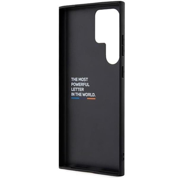 BMW Galaxy S23 Ultra Skal Läder Stamp Tricolor - Svart Svart