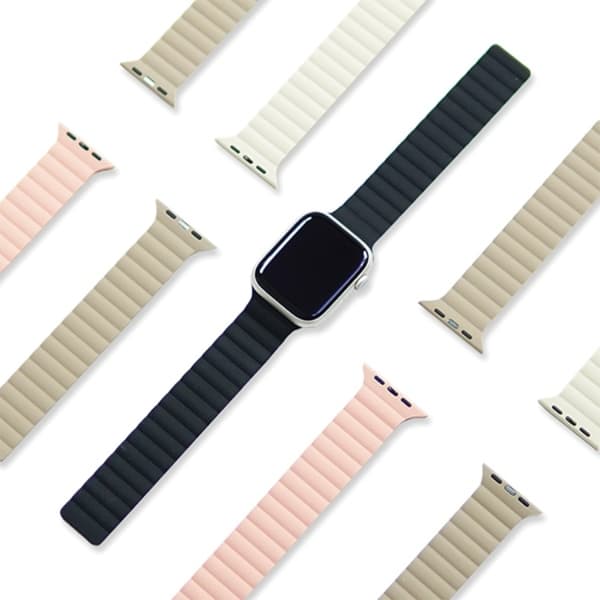 Araree Apple Watch (42/44/45/49mm) Armband Silikon - Vit/Grön Vit